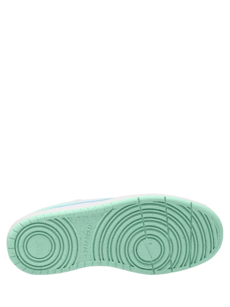 Nike White/Arctic Green Youth Dunk Low Trainers - Image 4 of 4