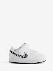 Nike White Zebra Animal Infant Court Borough Low Trainers - Image 1 of 1