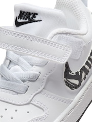 Nike White Zebra Animal Infant Court Borough Low Recraft Trainers - Image 10 of 10