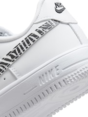 Nike White Zebra Animal Junior Air Force 1 Trainers - Image 10 of 10
