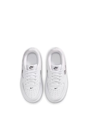 Nike White Zebra Animal Junior Air Force 1 Trainers - Image 6 of 10