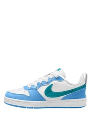 Weiß/Energieblau - Nike Youth Court Borough Niedrige Turnschuhe - Bild 2 von 4