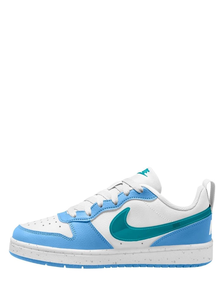 Weiß/Energieblau - Nike Youth Court Borough Niedrige Turnschuhe - Bild 2 von 4