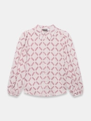 Mint Velvet Red Diamond Striped Jacquard Shirt - Image 6 of 7