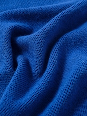 Mint Velvet Blue Cotton Blend Triangle Knit Scarf - Image 4 of 5