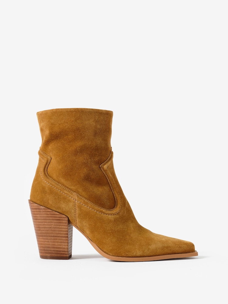 Mint Velvet Natural Lorna Western Ankle Boots - Image 1 of 4