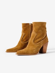 Mint Velvet Natural Lorna Western Ankle Boots - Image 2 of 4