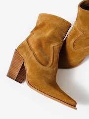 Mint Velvet Natural Lorna Western Ankle Boots - Image 3 of 4