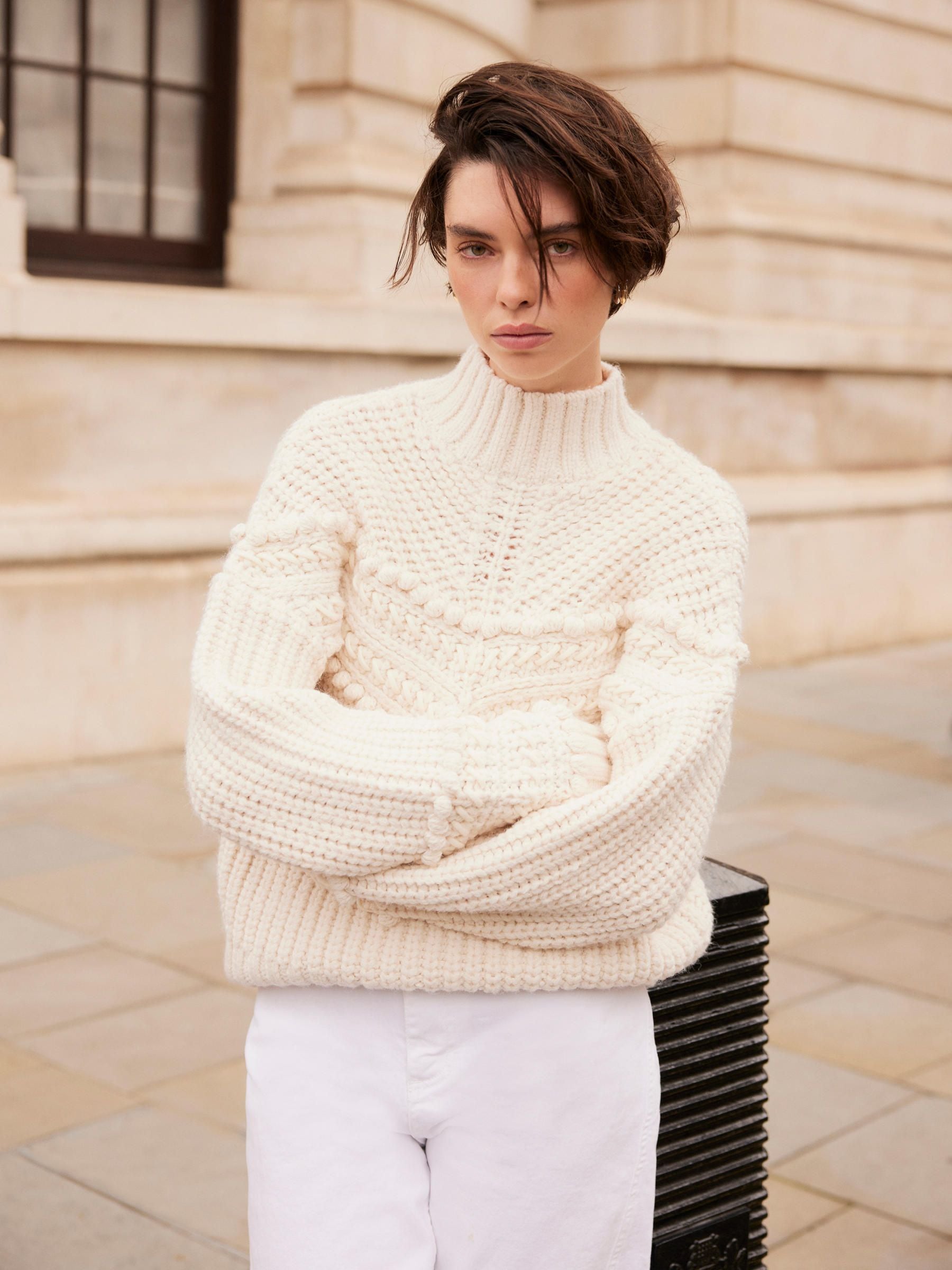 Buy Mint Velvet Cream Bobble Detail Knit Jumper from the Next UK