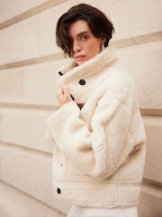 Mint Velvet Black Reversible Aviator Jacket - Image 6 of 9