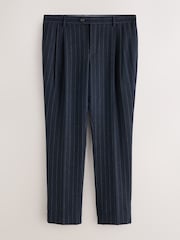 海军 - Tailored Fit Stripe With Wool Suit Trousers - 图片7 / 11