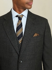 Brown Tailored Fit Wool Blend Check Suit Jacket - Image 5 of 5