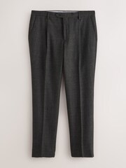 Brown Tailored Fit Wool Blend Check Suit Trousers - Image 5 of 9
