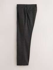 Brown Tailored Fit Wool Blend Check Suit Trousers - Image 6 of 9