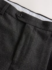 Brown Tailored Fit Wool Blend Check Suit Trousers - Image 8 of 9