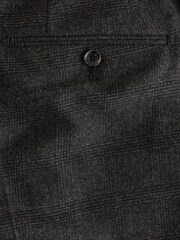 Brown Tailored Fit Wool Blend Check Suit Trousers - Image 9 of 9
