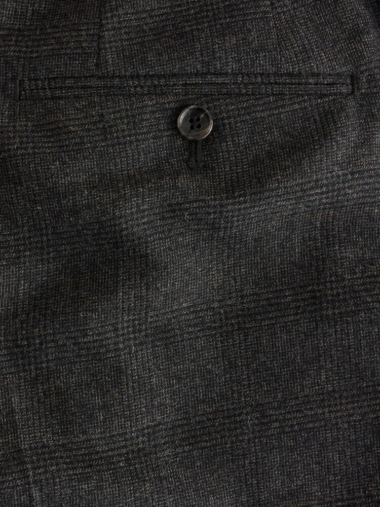 Brown Tailored Fit Wool Blend Check Suit Trousers - Image 9 of 9 Brown Tailored Fit Wool Blend Check Suit Trousers - Image 9 of 9