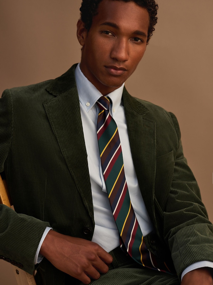 Miško žalia - Tailored Fit Corduroy Suit Jacket - 1 paveikslėlis iš 14