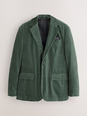 Miško žalia - Tailored Fit Corduroy Suit Jacket - 10 paveikslėlis iš 14