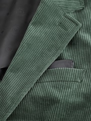 Miško žalia - Tailored Fit Corduroy Suit Jacket - 14 paveikslėlis iš 14