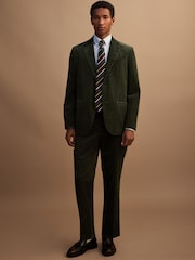 Miško žalia - Tailored Fit Corduroy Suit Jacket - 3 paveikslėlis iš 14