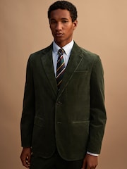 Miško žalia - Tailored Fit Corduroy Suit Jacket - 5 paveikslėlis iš 14