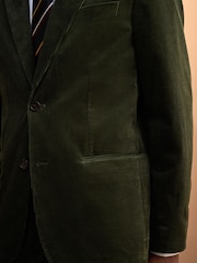 Miško žalia - Tailored Fit Corduroy Suit Jacket - 6 paveikslėlis iš 14