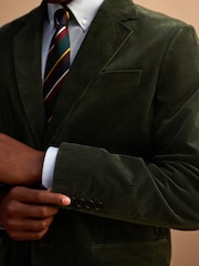 Miško žalia - Tailored Fit Corduroy Suit Jacket - 7 paveikslėlis iš 14