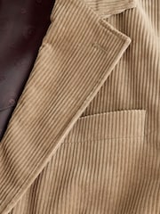 Stone Tailored Fit Corduroy Suit Jacket - Image 10 of 11