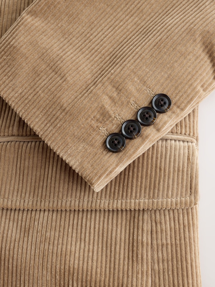 Stone Tailored Fit Corduroy Suit Jacket - Image 11 of 11 Stone Tailored Fit Corduroy Suit Jacket - Image 11 of 11