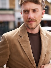 Stone Tailored Fit Corduroy Suit Jacket - Image 3 of 11