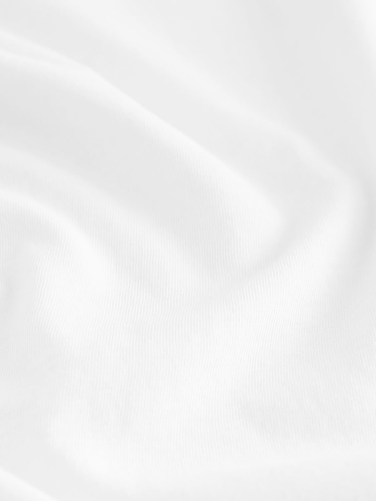 White Lightweight Slub Raw Edge Neck T-Shirt - Image 3 of 3