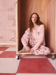 Cath Kidston Pink Wallace and Gromit Long Sleeve Pyjamas Set - Image 1 of 6