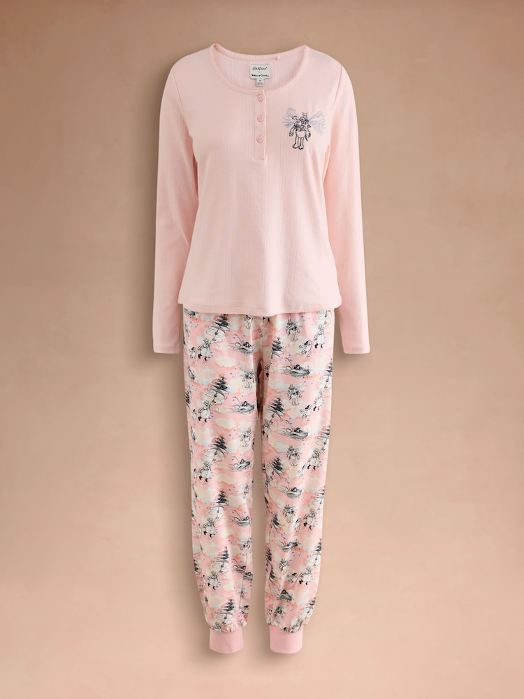 Cath Kidston Pink Wallace and Gromit Long Sleeve Pyjamas Set - Image 2 of 6