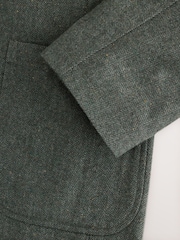 Green Relaxed Fit With Nova Fides Italian Wool Textured Herringbone Suit Jacket - Image 13 of 13