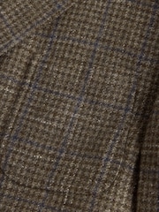 Brown Relaxed Fit Textured Check Suit Jacket With Wool - Image 11 of 12