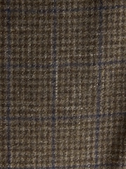 Brown Relaxed Fit Textured Check Suit Trousers With Wool - Image 10 of 11