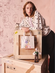 Cath Kidston Ecru Spot Wallace and Gromit Small Book Bag - Image 3 of 7