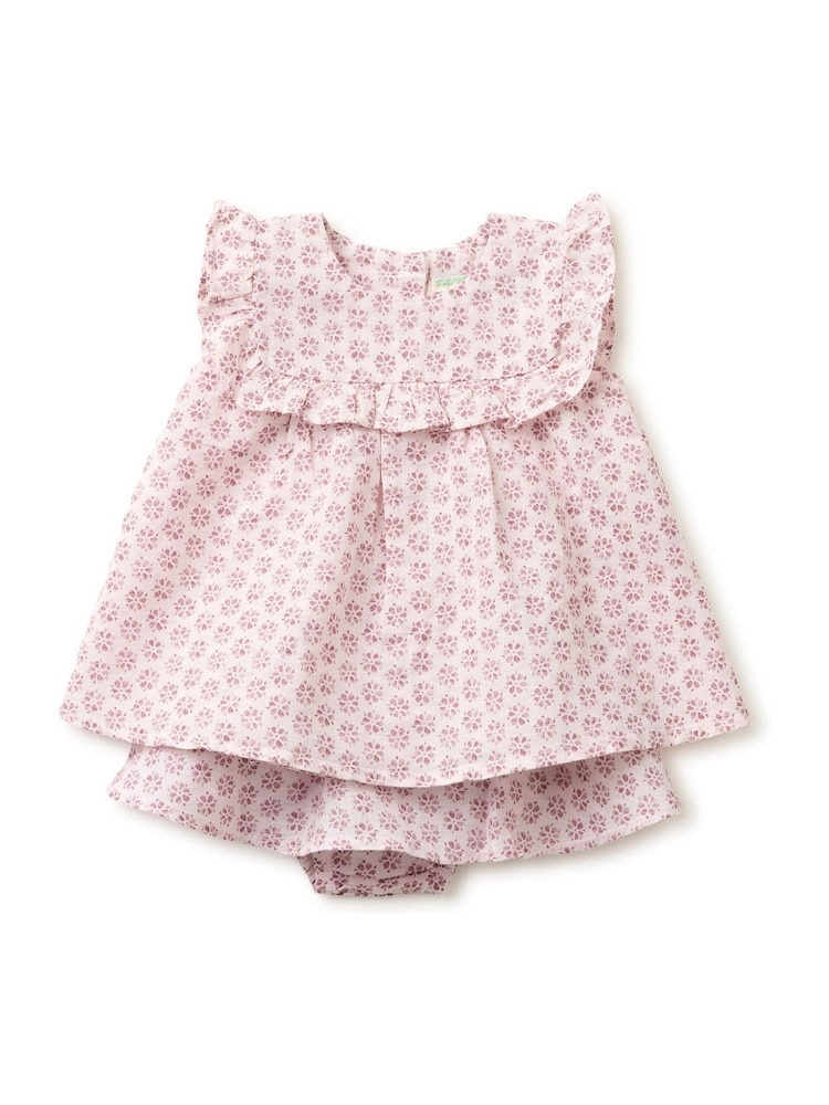 Benetton Pink Benetton Printed Linen Blend Top & Bottoms Set - Image 1 of 3