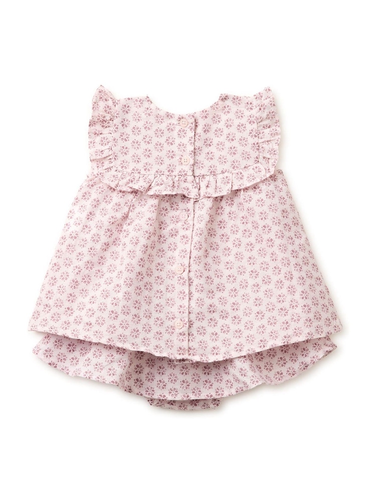 Benetton Pink Benetton Printed Linen Blend Top & Bottoms Set - Image 2 of 3