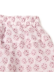 Benetton Pink Benetton Printed Linen Blend Top & Bottoms Set - Image 3 of 3
