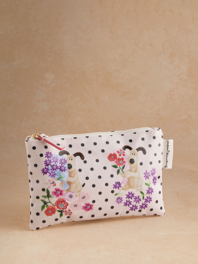 Cath Kidston Ecru Spot Wallace and Gromit Zipped Purse - Image 1 of 3 Cath Kidston Ecru Spot Wallace and Gromit Zipped Purse - Image 1 of 3