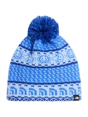 The North Face Blue Kids Cabin Ski Tuke Pom Beanie - Image 1 of 3