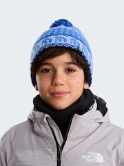 The North Face Blue Kids Cabin Ski Tuke Pom Beanie - Image 2 of 3