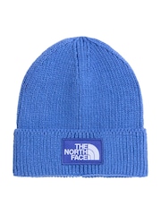 The North Face Blue Logo Box Cuffed Beanie - Image 2 of 2