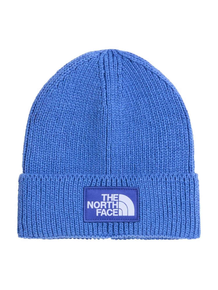 The North Face Blue Logo Box Cuffed Beanie - Image 2 of 2