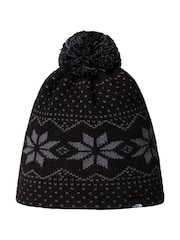 The North Face Black/Print Kids Cabin Ski Tuke Pom Beanie - Image 1 of 3
