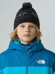 The North Face Black/Print Kids Cabin Ski Tuke Pom Beanie - Image 2 of 3