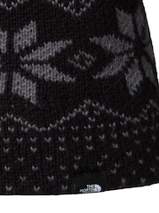 The North Face Black/Print Kids Cabin Ski Tuke Pom Beanie - Image 3 of 3