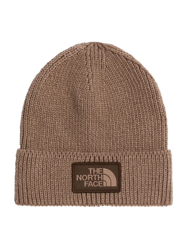 The North Face Brown Logo Box Cuffed Beanie - Image 2 of 3